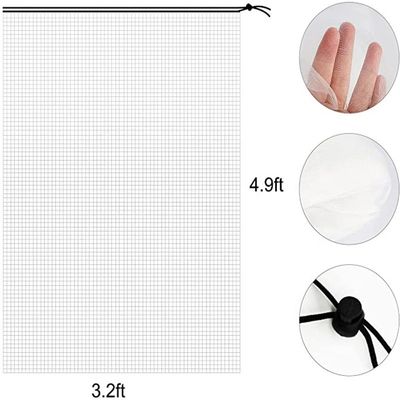 Plastic type HDPE insect Bird Bug Barrier Mesh Met trektouw voor het kweken van Fruit Tree Protection Cover Net Bag in Wit