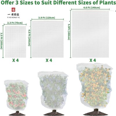 Bescherm plantenvruchten bedek netten met trekstreng HDPE plastic type vouwbaar insecten vogelbarrière netten mesh