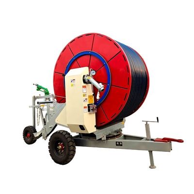 Metalen trommel irrigatiesysteem voor landbouwbewatering regenpistool sprinkler en slang spoel landbouw sproeier