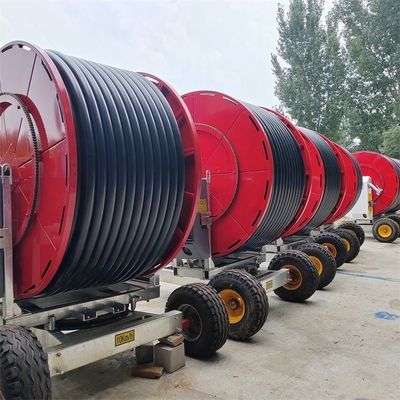 Metalen trommel irrigatiesysteem voor landbouwbewatering regenpistool sprinkler en slang spoel landbouw sproeier