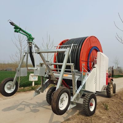 Metalen trommel irrigatiesysteem voor landbouwbewatering regenpistool sprinkler en slang spoel landbouw sproeier