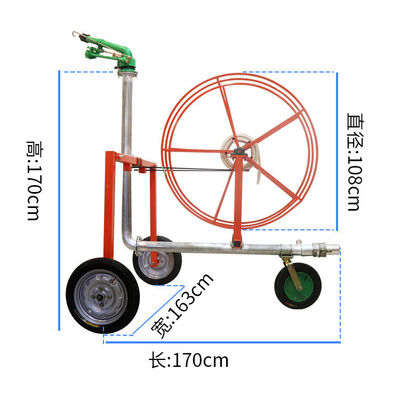 Draagbare landbouwgrond Irrigatie Truck Tuin slang rollen en zware regen pistool sprinkler
