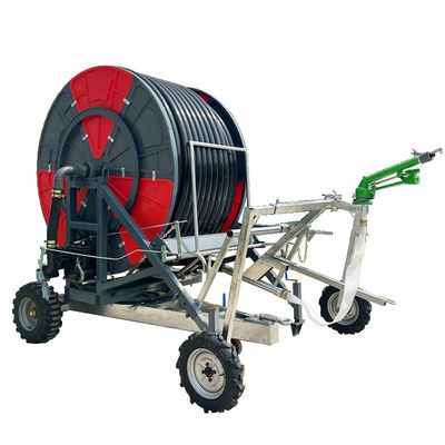 75 cm Diameter Landbouw Mobiele irrigatiesysteem met sprinkler en reisbuisrol