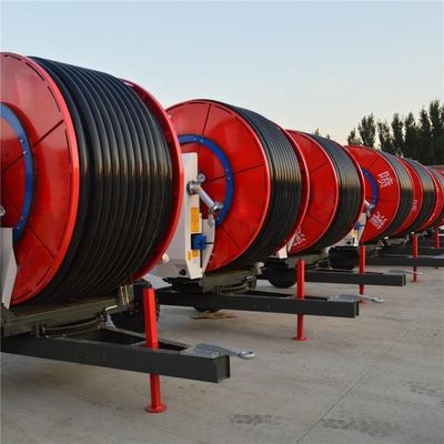 Digitaal irrigatiesysteem voor landbouwbedrijven 20-50m Elektrisch hard slangspeld reizend irrigator met 75-300 boom type metaal