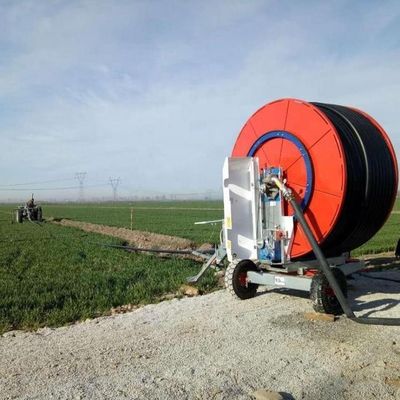 Digitaal irrigatiesysteem voor landbouwbedrijven 20-50m Elektrisch hard slangspeld reizend irrigator met 75-300 boom type metaal