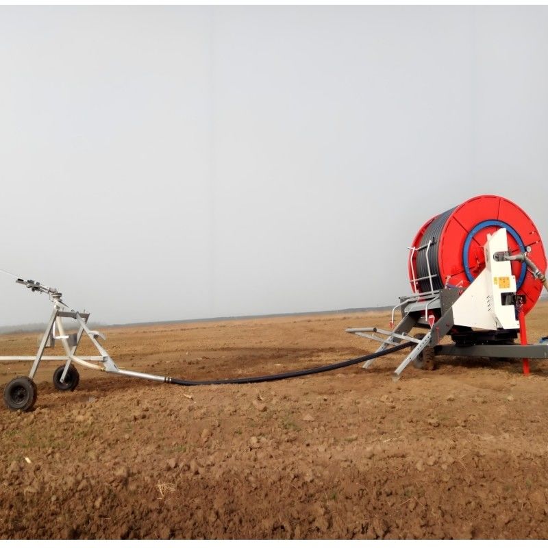 JP-75-300 Boerderij irrigatiesysteem Verstelbare snelheid slang spoel en regenpistool sprinkler voor metaal reizende irrigatie machine